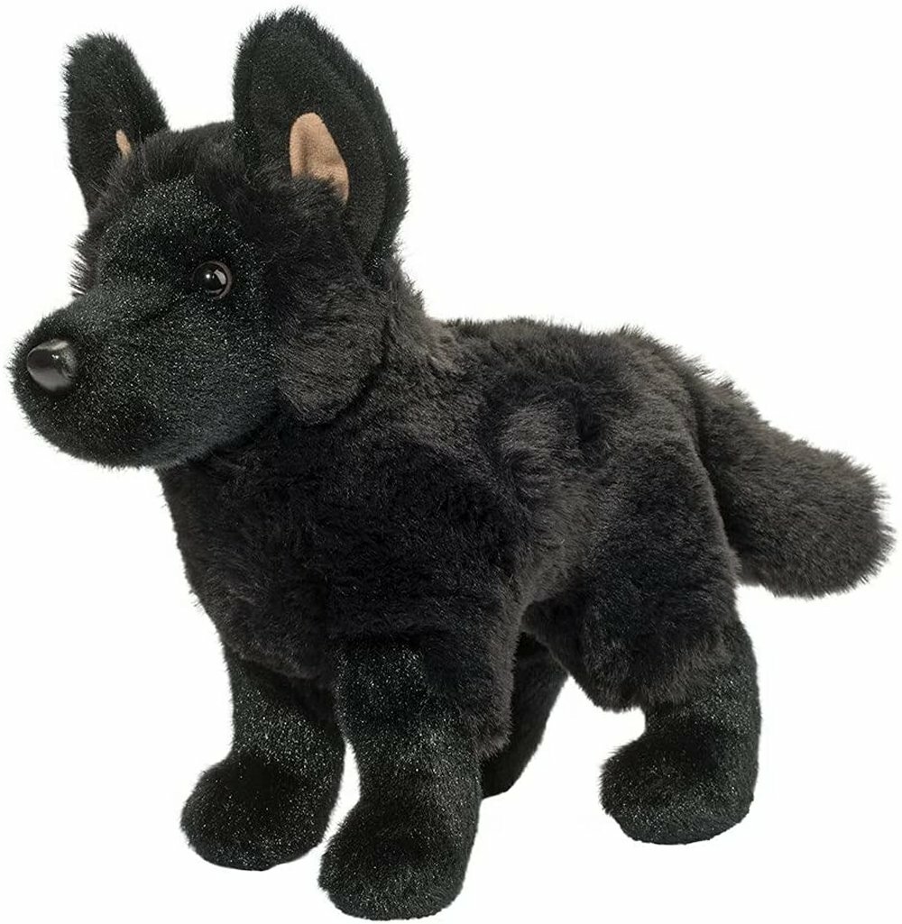 Douglas Harko Black German Shepherd Dog 8” Plush Toy Stuffed Animal Puppy Cuddle