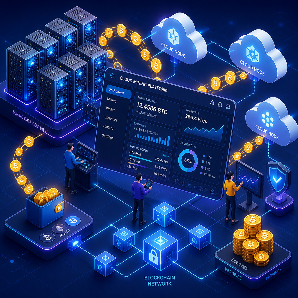 Crypto Cloud Mining Script | Laravel | ROI Plans | Wallet System Admin