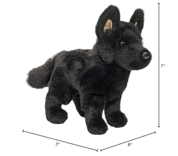 Harko Black German Shepherd Dog Plush Stuffed Animal