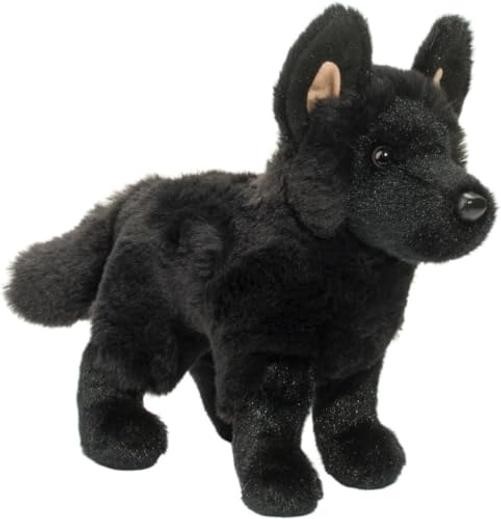 Harko Black German Shepherd Dog Plush Stuffed Animal