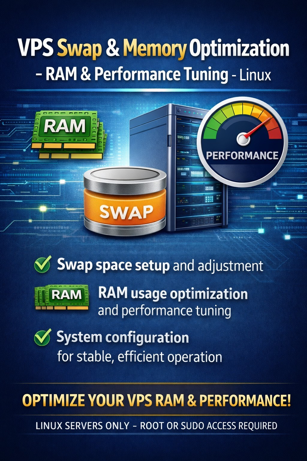 VPS Swap & Memory Optimization – RAM & Performance Tuning – Linux