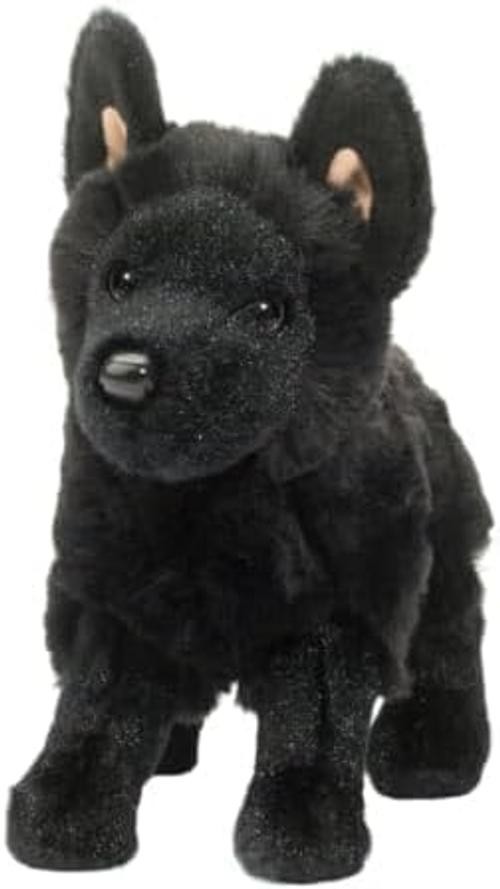 Harko Black German Shepherd Dog Plush Stuffed Animal