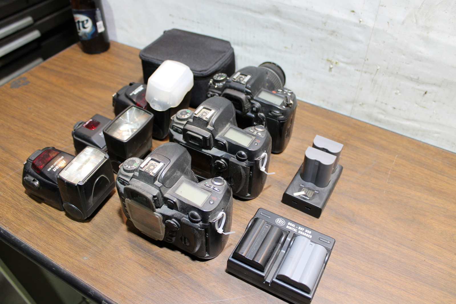 Lot of 3 NIKON Cameras and accessories FOR PARTS! INV=32345