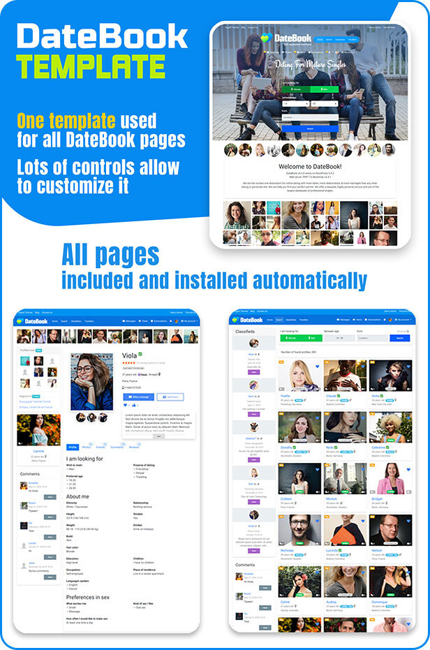 DateBook Theme WP – Dating WordPress Theme – WordPress GPL + Free Updates