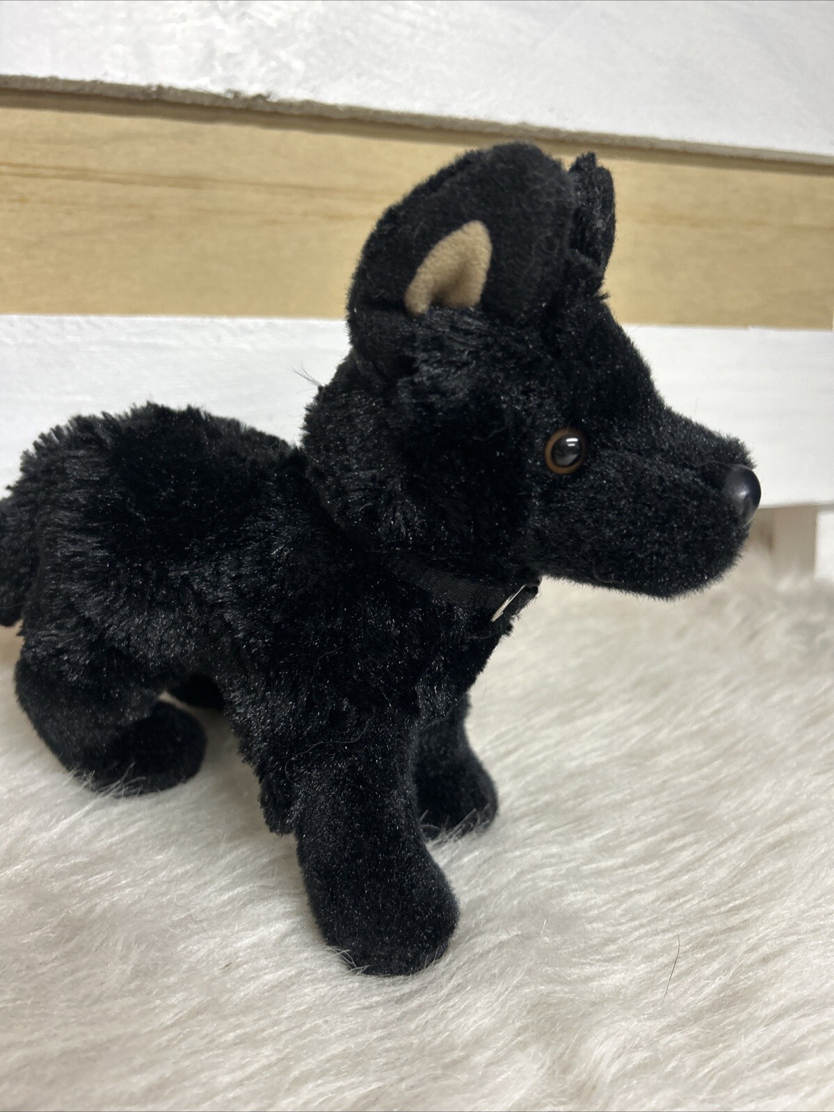 Harko 8&Prime; Black German Shepherd Plush Stuffed Animal Dog Douglas Toy With Collar