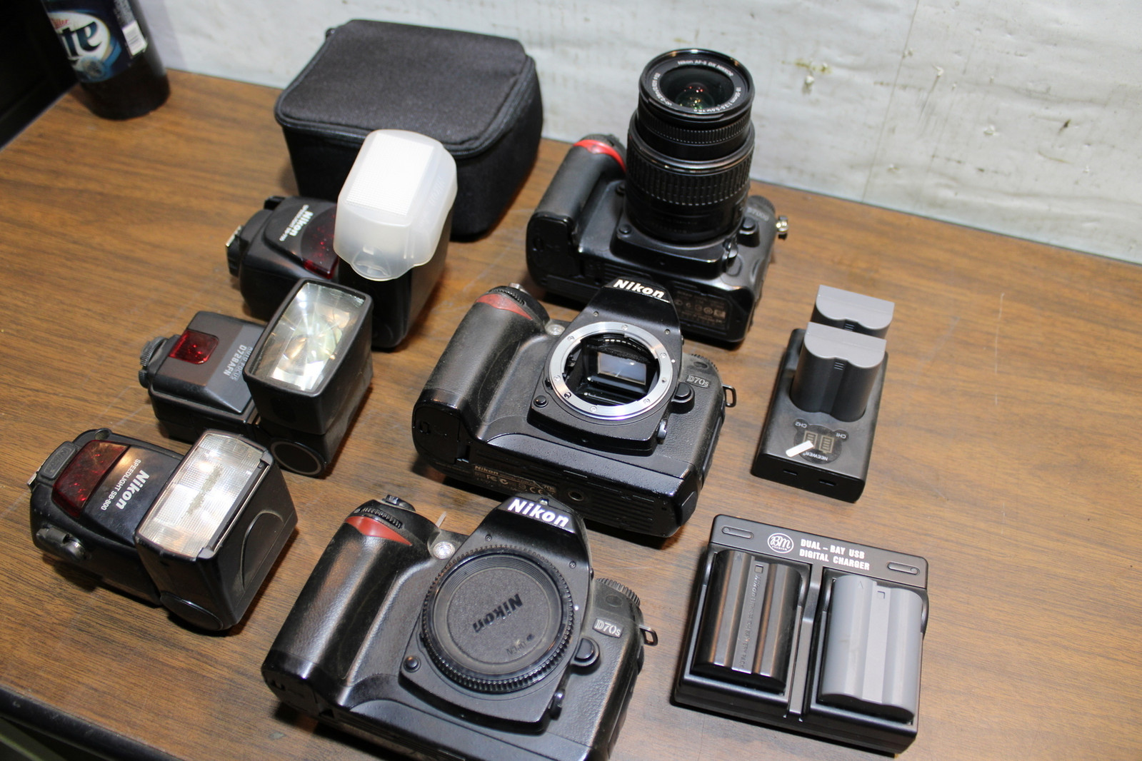 Lot of 3 NIKON Cameras and accessories FOR PARTS! INV=32345