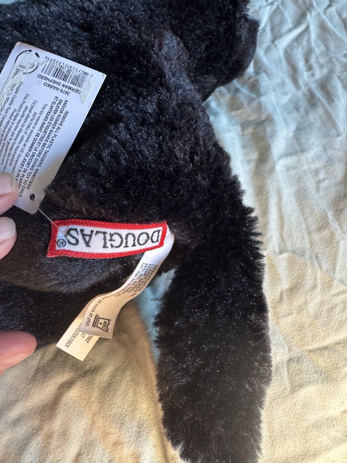 Harko 8&Prime; Black German Shepherd Plush Stuffed Animal Dog Douglas Cuddle Toy