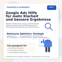 Google Ads Hilfe Betreuung Optimierung vom Google Partner