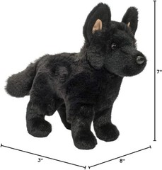 Douglas Harko Black German Shepherd Dog Plush Stuffed Animal