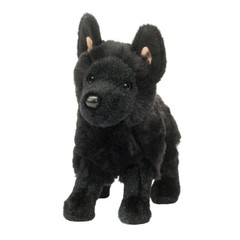 Harko Black German Shepherd Plush Toy 20cm Soft Cuddle Animal for Dog Lovers