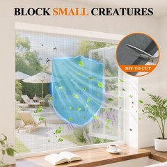 MAGZO Window&Door Screen Replacement Kit, 86&Prime; W x 196&Prime; L, with Retainer Splin…