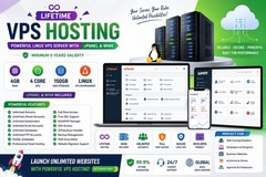 Lifetime cPanel VPS Hosting | 4GB RAM, 4 Core CPU, 150GB HDD Server