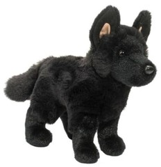 Harko Black German Shepherd Dog Plush Stuffed Animal