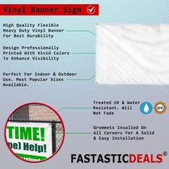 Vinyl Banner Multiple Sizes Drive-Thru Open Red Blue Business Outdoor Weather…