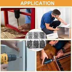 600Pcs Black M2 Pan Head Self-Tapping Screw,Phillips Cross Round Head Wood Sc…