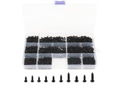 LBY 1000pcs M1.4 M1.7 M2 M2.3 Round Pan Head Self-Tapping Screws Assortment K…