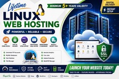 Lifetime Linux cPanel Hosting | HDD Storage, SSL, PHP, MySQL & Email | 5+ Years