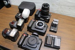 Lot of 3 NIKON Cameras and accessories FOR PARTS! INV=32345