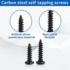 1300 Pcs Wood Screws Assortment Kit, M2 M2.5 M3 Small Phillips Pan Head Self …