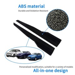 Universal 29.3&Prime; Black Side Skirt Rocker Splitter Canard Diffuser Winglet