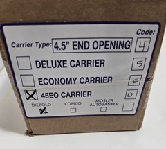 Brand New 45EO Banking Drive Thru Carrier. Black Economy 4.5-inch End Opening.