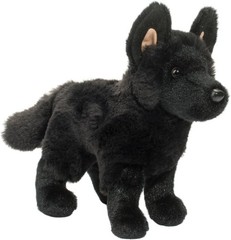 Douglas Harko Black German Shepherd Dog Plush Stuffed 8&Prime; (20 cm) Long,