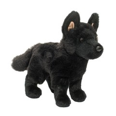 Harko Black German Shepherd Plush Toy 20cm Soft Cuddle Animal for Dog Lovers